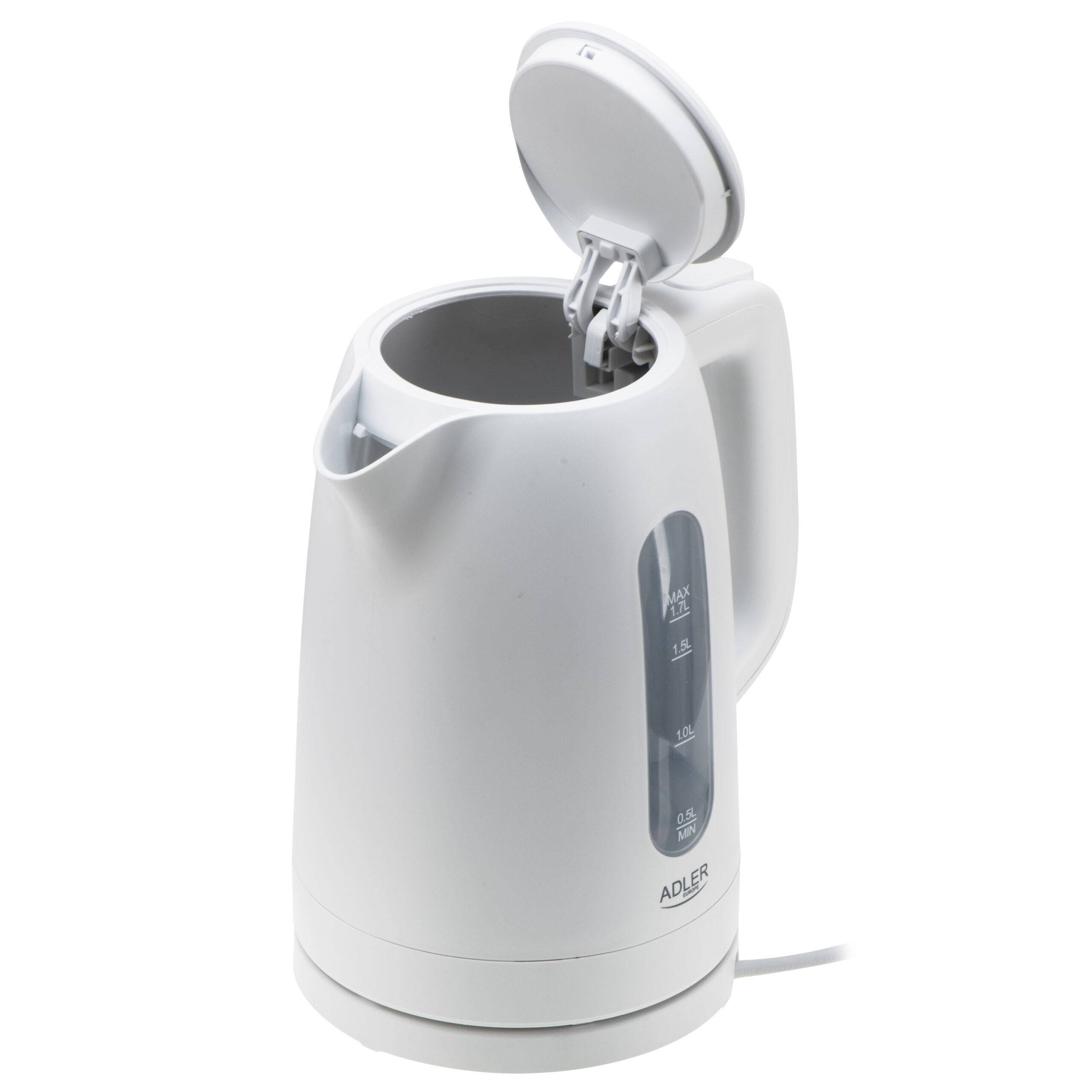 Adler Kettle | AD 1379w | Electric | 2200 W | 1.7 L | Polypropylene | 360° rotational base | White - Image 2
