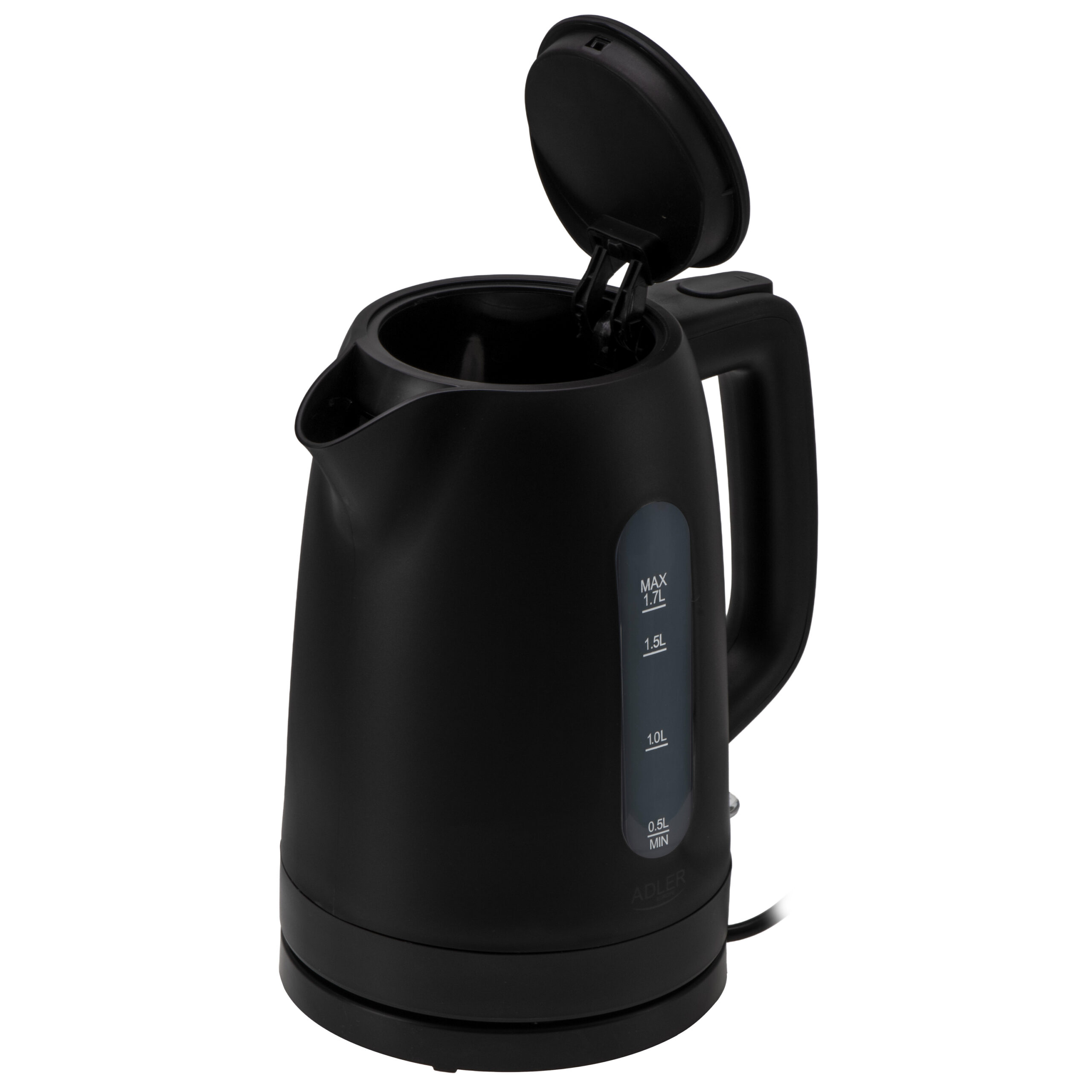 Adler Kettle | AD 1379b | Electric | 2200 W | 1.7 L | Polypropylene | 360° rotational base | Black - Image 2