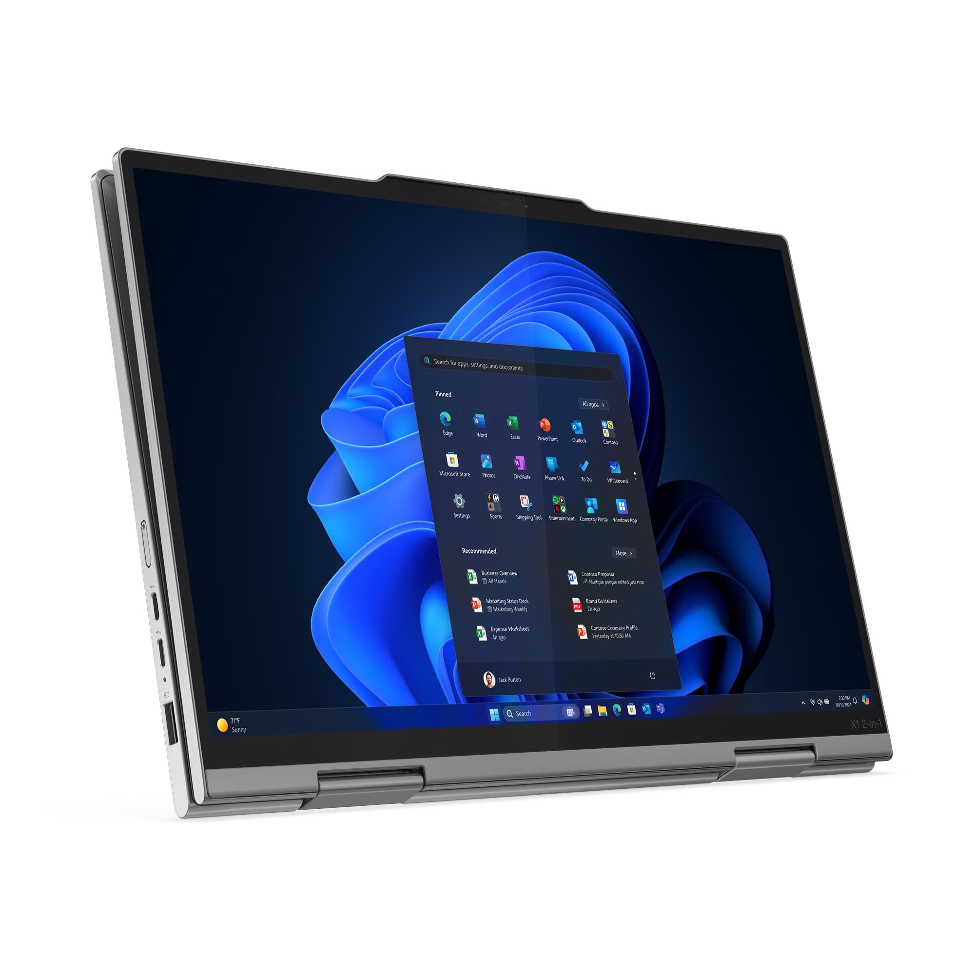 Lenovo | ThinkPad X1 2-in-1 G10 Aura Edition | Grey | 14 " | IPS | Touchscreen | WUXGA | 1920 x 1200 pixels | Anti-glare | Intel Core Ultra 7 | 258V | 32 GB | Soldered LPDDR5x | Solid-state drive capacity 1000 GB | Intel Arc Graphics 140V | Windows 11 Pro | 802.11be | Bluetooth version 5.4 | LTE Upgradable | Keyboard language Nordic | Keyboard backlit | Warranty 36 month(s) | Battery warranty 12 month(s) - Image 13
