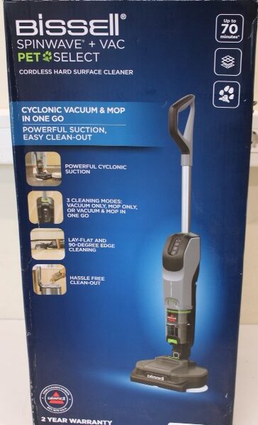 SALE OUT. Bissell SpinWave®+ Vac PET Select, Cordless Hard Surface Cleaner, Handstick | Bissell | Hard Surface Cleaner | SpinWave®+ Vac PET Select | Cordless operating | Handstick | Washing function | 25.9 V | Operating time (max) 70 min | Grey/Black/Lime | Warranty 24 month(s) | DAMAGED PACKAGING, USED, DIRTY, SCRATCHED