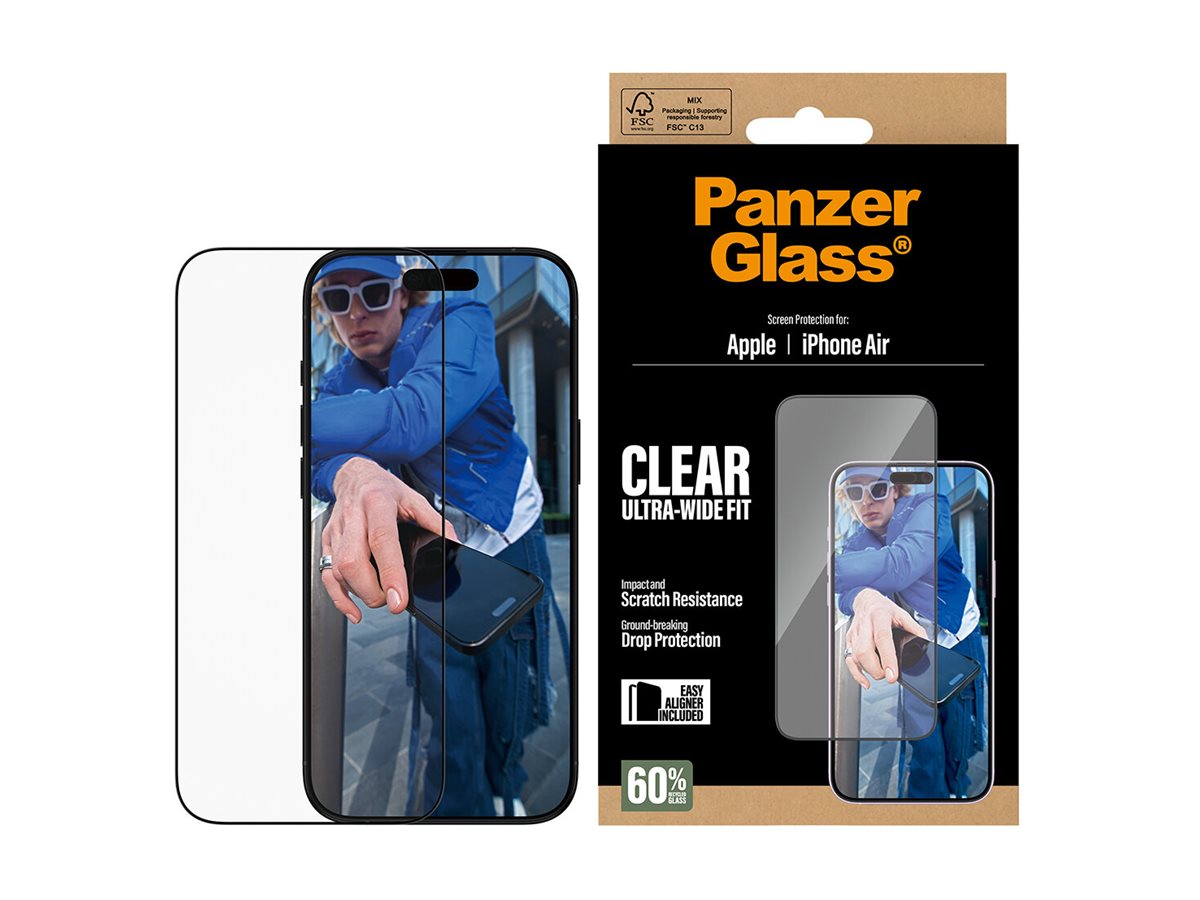 PanzerGlass Screen protector | Apple | iPhone Air | Glass | Transparent | Ultra-Wide Fit w. EasyAligner - Image 4