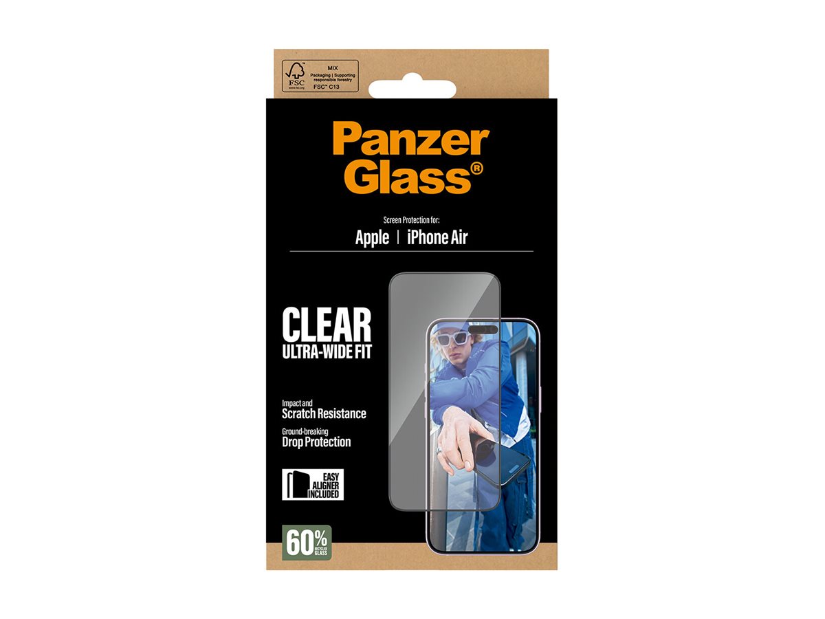 PanzerGlass Screen protector | Apple | iPhone Air | Glass | Transparent | Ultra-Wide Fit w. EasyAligner - Image 8