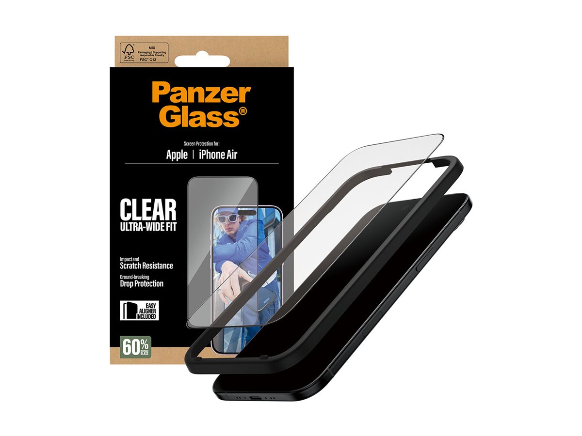 PanzerGlass Screen protector | Apple | iPhone Air | Glass | Transparent | Ultra-Wide Fit w. EasyAligner - Image 9