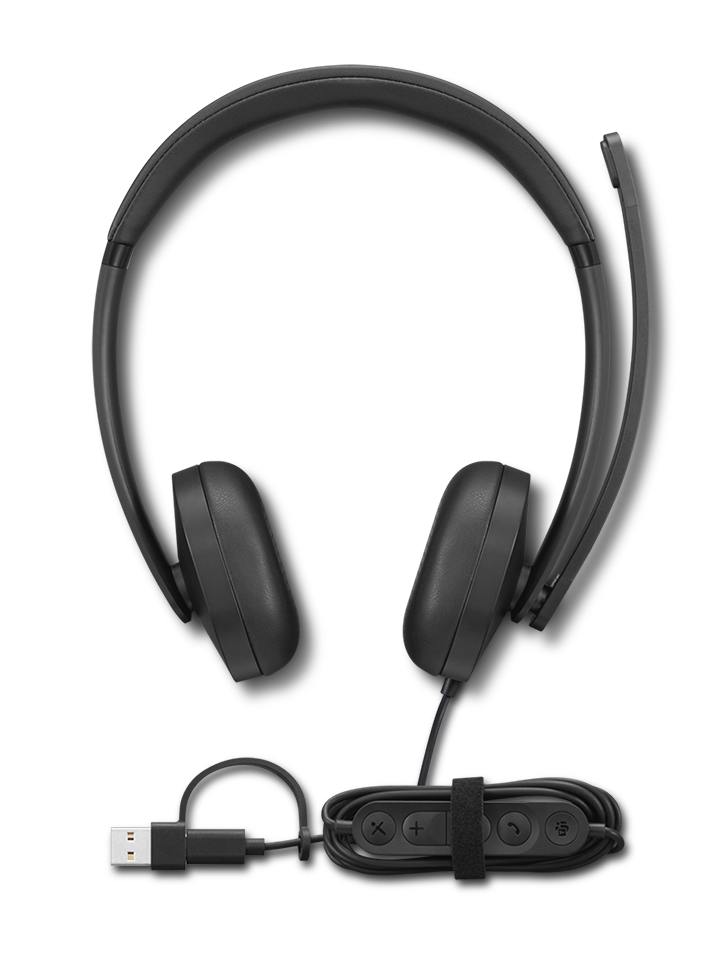 Lenovo Wired VoIP Headset 5000 (Teams) | Built-in microphone | USB Type-A, USB Type-C | Black - Image 5