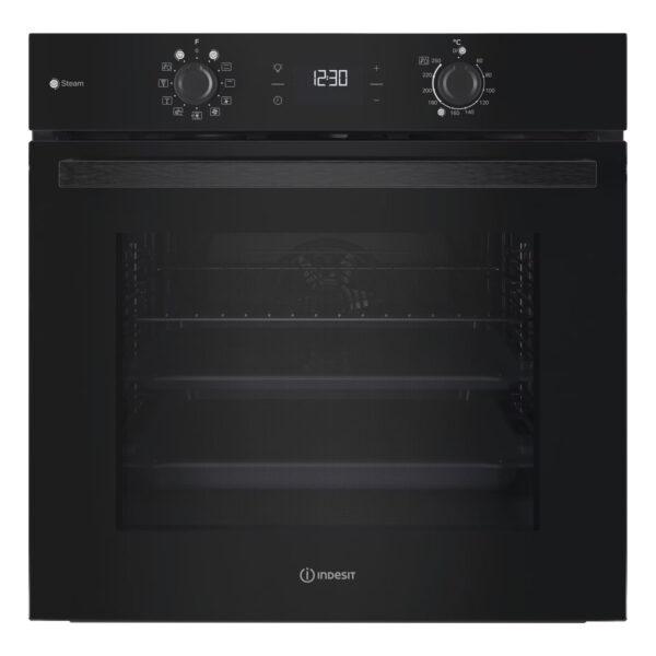 INDESIT Oven | IO K58HS B | 71 L | Electric | Hydrolytic | Electronic | Height 59.5 cm | Width 59.5 cm | Black