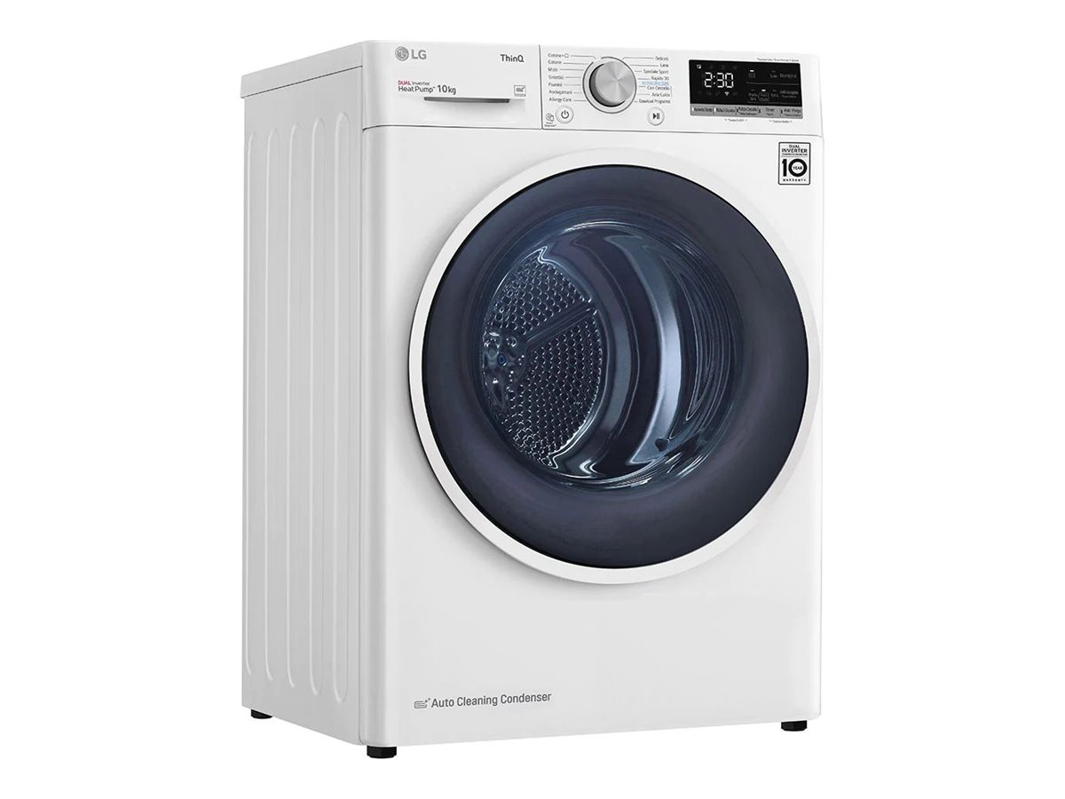 LG RH10V9AV4W Dryer Machine, C, Front loading, 10 kg, LED, Depth 66 cm, Wi-Fi, White | LG - Image 4