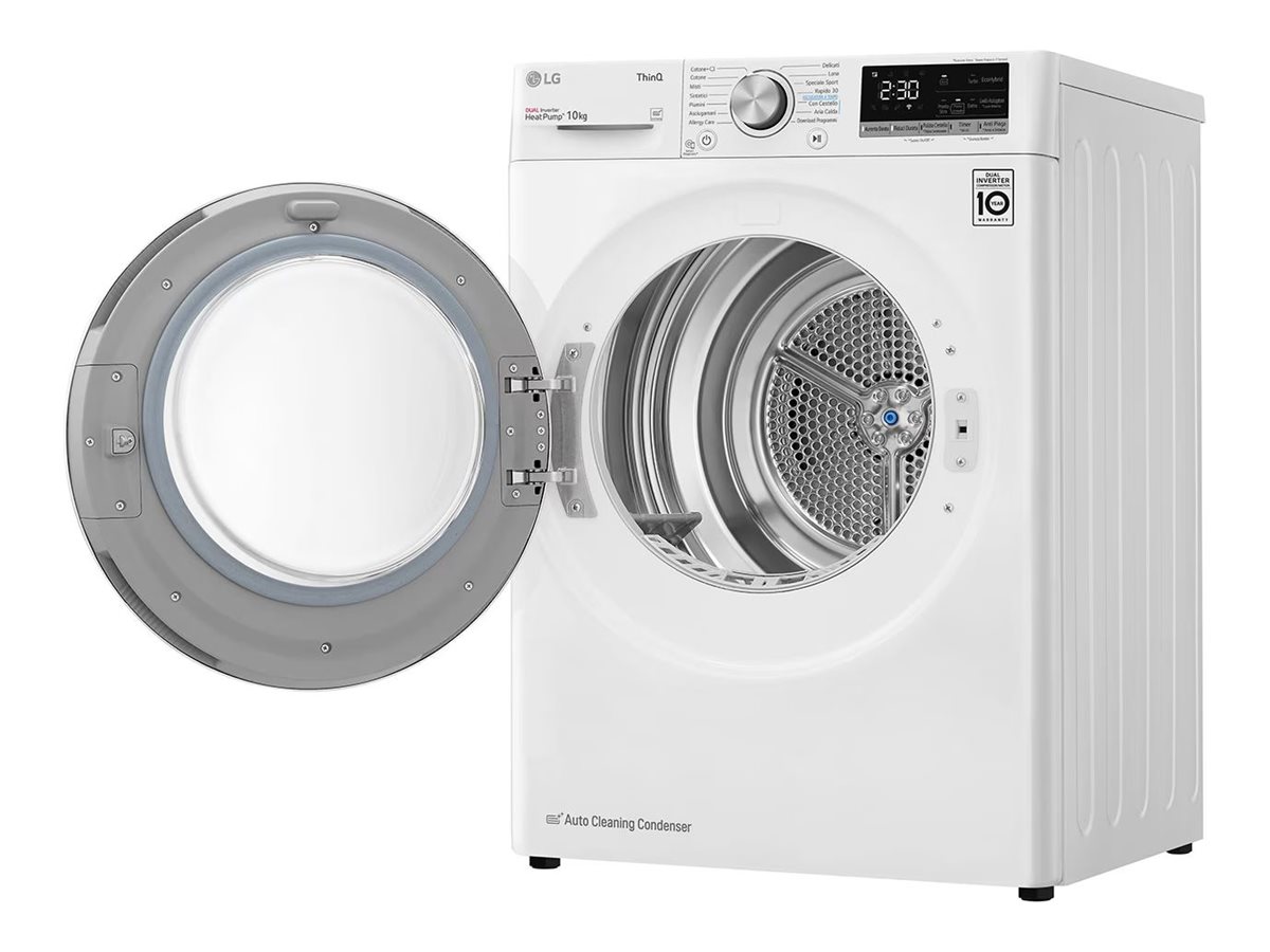 LG RH10V9AV4W Dryer Machine, C, Front loading, 10 kg, LED, Depth 66 cm, Wi-Fi, White | LG - Image 6