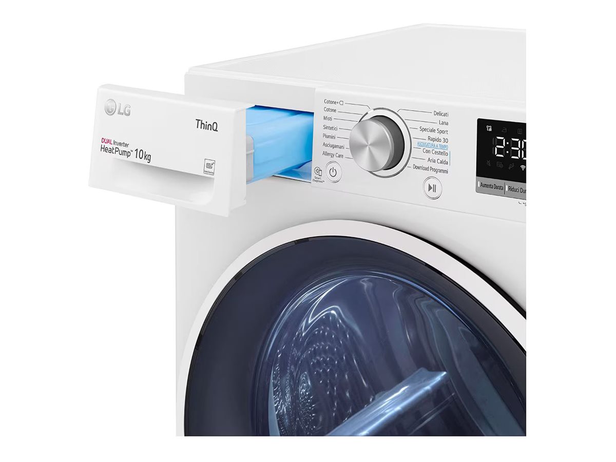 LG RH10V9AV4W Dryer Machine, C, Front loading, 10 kg, LED, Depth 66 cm, Wi-Fi, White | LG - Image 12