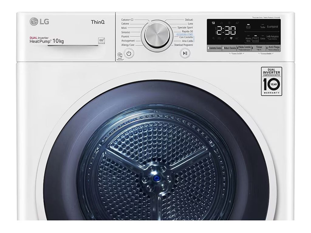 LG RH10V9AV4W Dryer Machine, C, Front loading, 10 kg, LED, Depth 66 cm, Wi-Fi, White | LG - Image 14