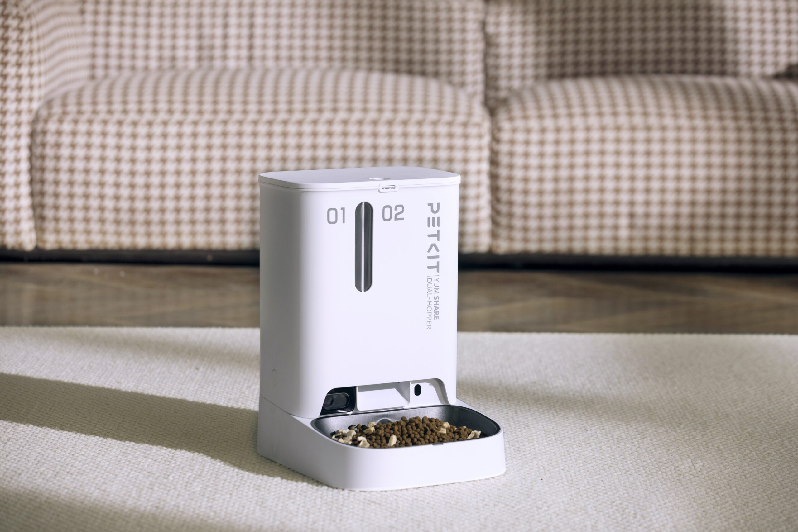 PETKIT | Feeder with Camera | P591 YumShare Dual-hopper | Capacity 2+3 L | White - Image 4