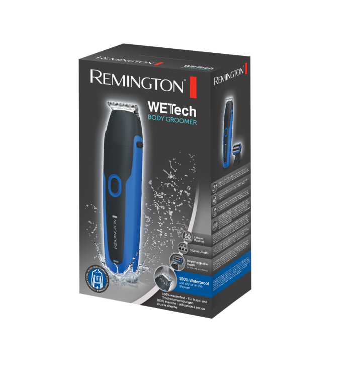 Remington | Body Trimmer | BHT6256 WETech | Cordless | Wet & Dry | Number of length steps 5 | Blue/Black - Image 4