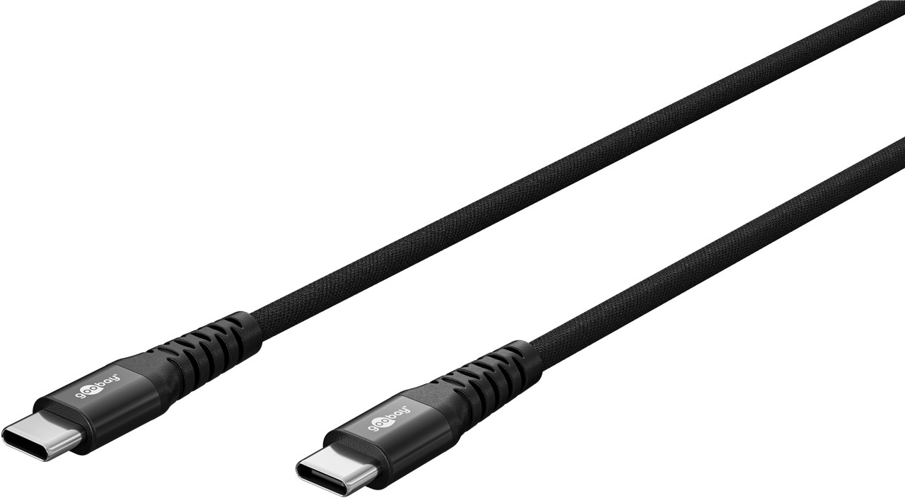 Goobay USB-C Supersoft Textile Cable with Metal Plugs, 1 m - Image 4
