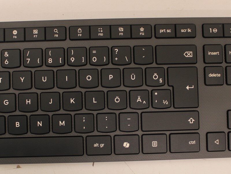 SALE OUT. Lenovo Professional Wireless Rechargeable Keyboard AI Estonian | Lenovo Professional Wireless Rechargeable Keyboard AI | Keyboard | Wireless | Estonian | DAMAGED PACKAGING AS DEMO | Bluetooth | Grey - Image 4