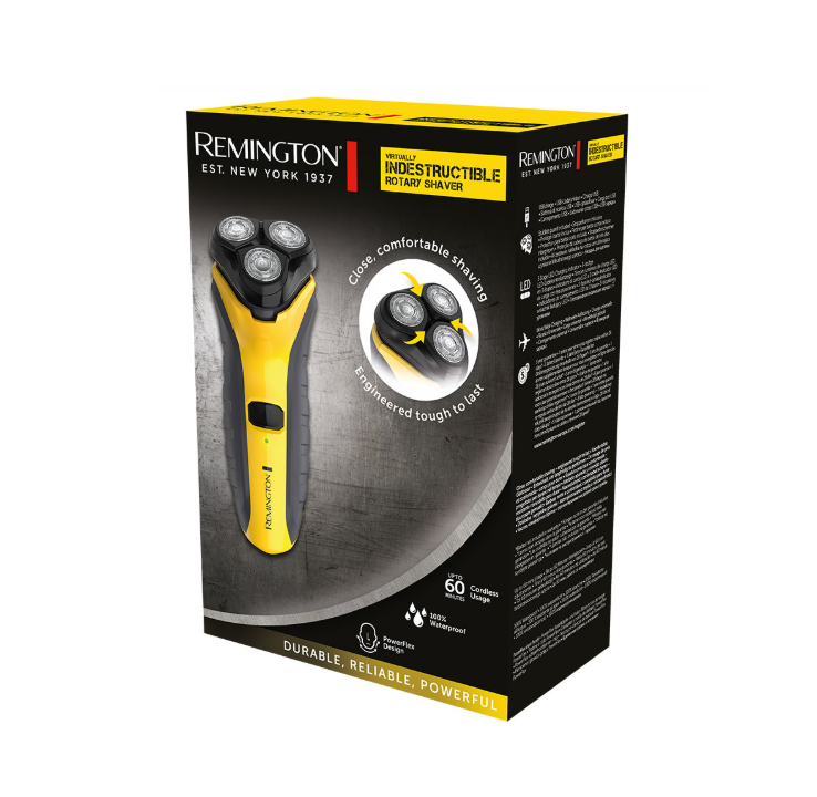 Remington | Rotary Shaver | PR1855 Virtually Indestructible | Cordless | Yellow/Black - Image 5