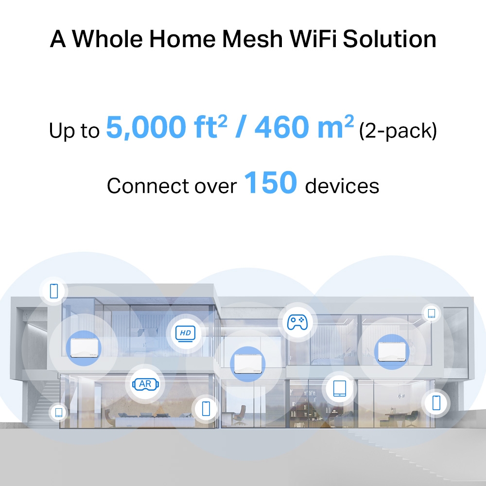 Mercusys BE3600 Whole Home Mesh Wi-Fi 7 System | Halo H27BE (2-pack) | 802.11ax | Ethernet LAN (RJ-45) ports 1 | Mesh Support Yes | MU-MiMO No | No mobile broadband - Image 6