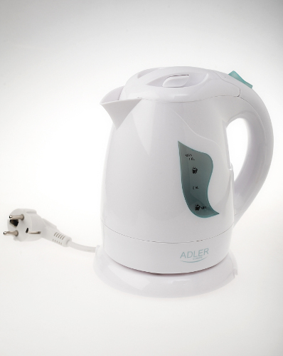 Adler | Kettle | AD 08 | Standard | 850 W | 1 L | Plastic | 360° rotational base | White - Image 8
