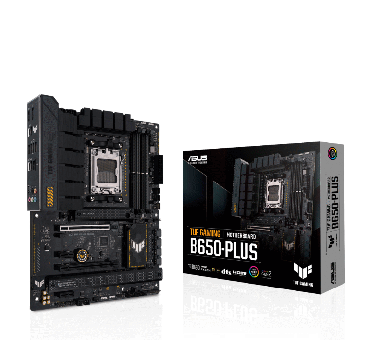 ASUS TUF GAMING B650-PLUS | Asus | TUF Gaming B650-Plus - motherboard - ATX | Processor family AMD B650 | Processor socket 1 x Socket AM5 | 4 DIMM slots - DDR5, non-ECC, ECC, on-die ECC, unbuffered | Memory slots 4 | Supported hard disk drive interfaces SATA-600 (RAID), 3 x M.2 | Number of SATA connectors 4 - Image 2