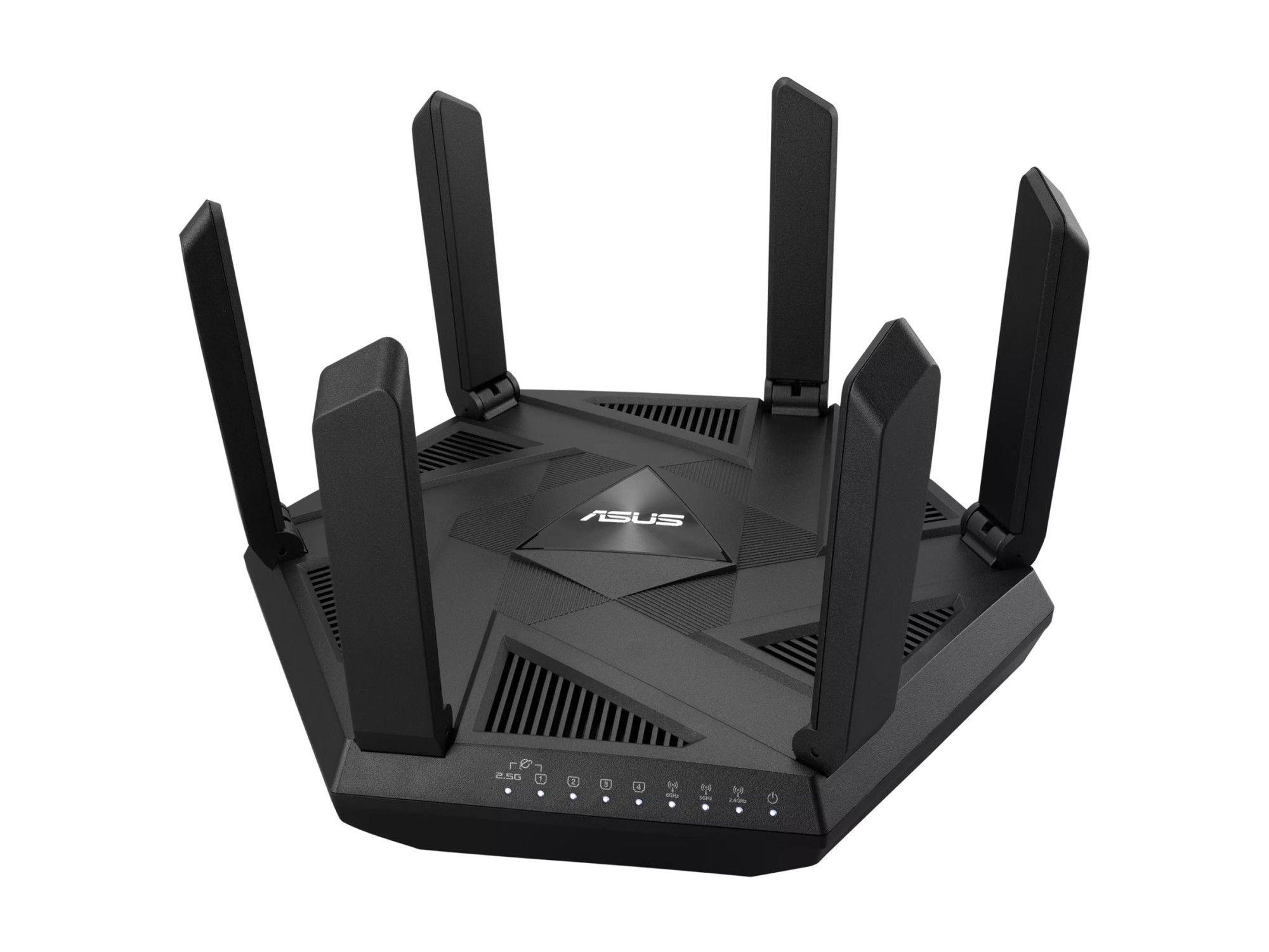 Wifi 6 802.11ax Tri-band Gigabit Gaming Router | RT-AXE7800 | 802.11ax | 574+4804+2402 Mbit/s | 10/100/1000 Mbit/s | Ethernet LAN (RJ-45) ports 4 | Mesh Support Yes | MU-MiMO Yes | No mobile broadband | Antenna type External - Image 5