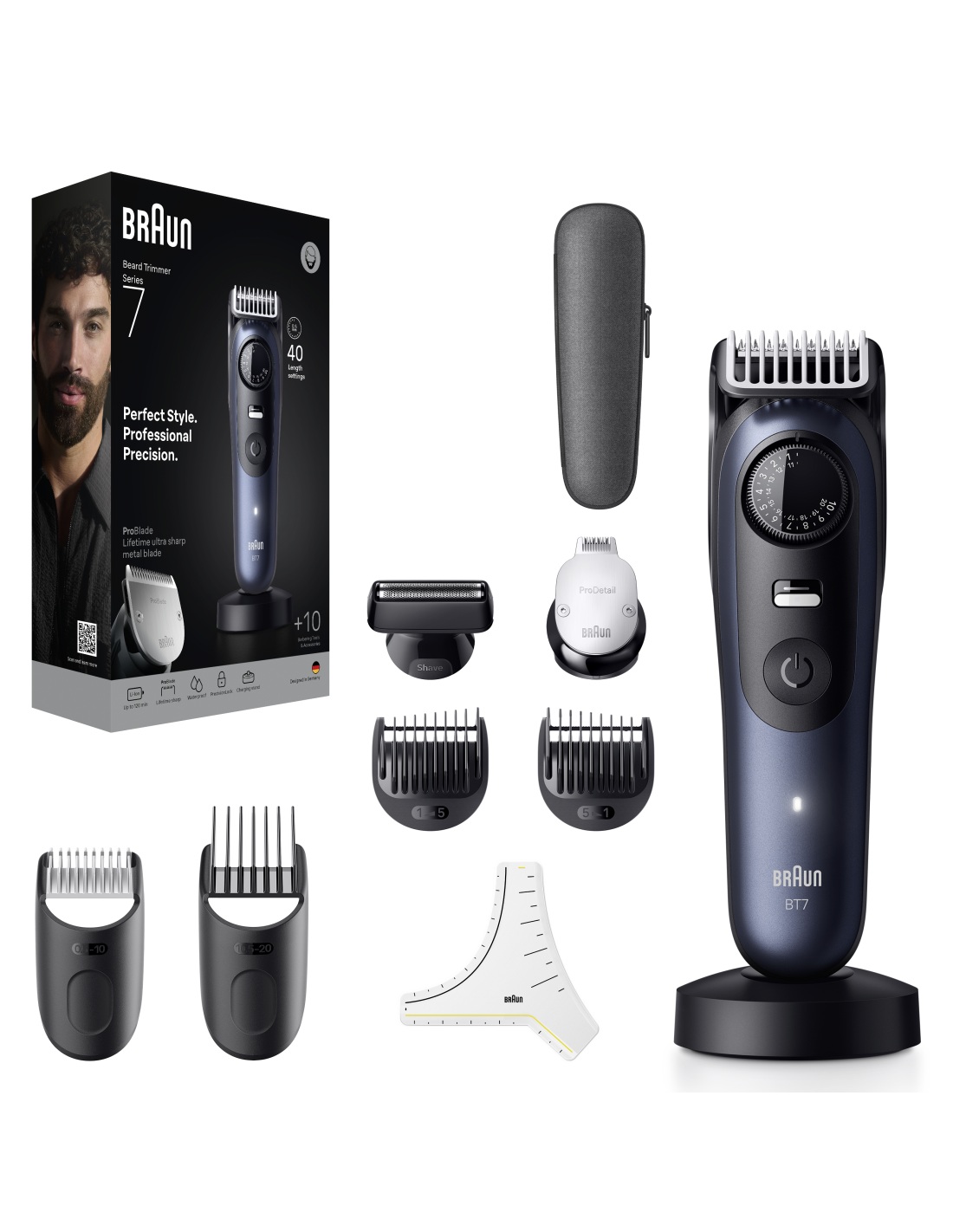 Braun Beard Trimmer | Series 7 BT7540 | Cordless | Number of length steps 40 - Image 4
