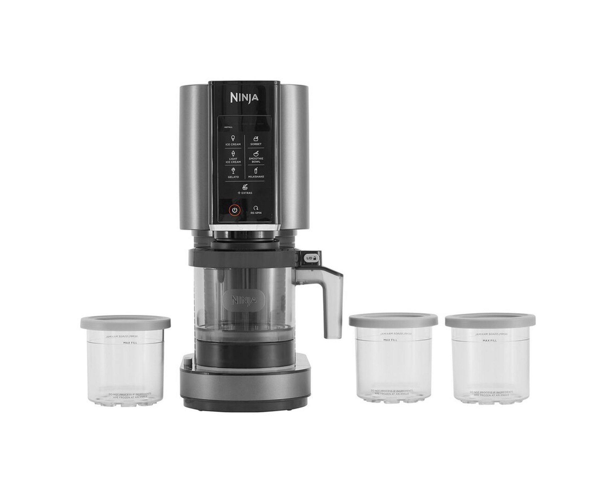 NINJA | Ice Cream Maker | NC300EU | Power 800 W | Capacity 3 x 0.473 L | Black/Grey - Image 5