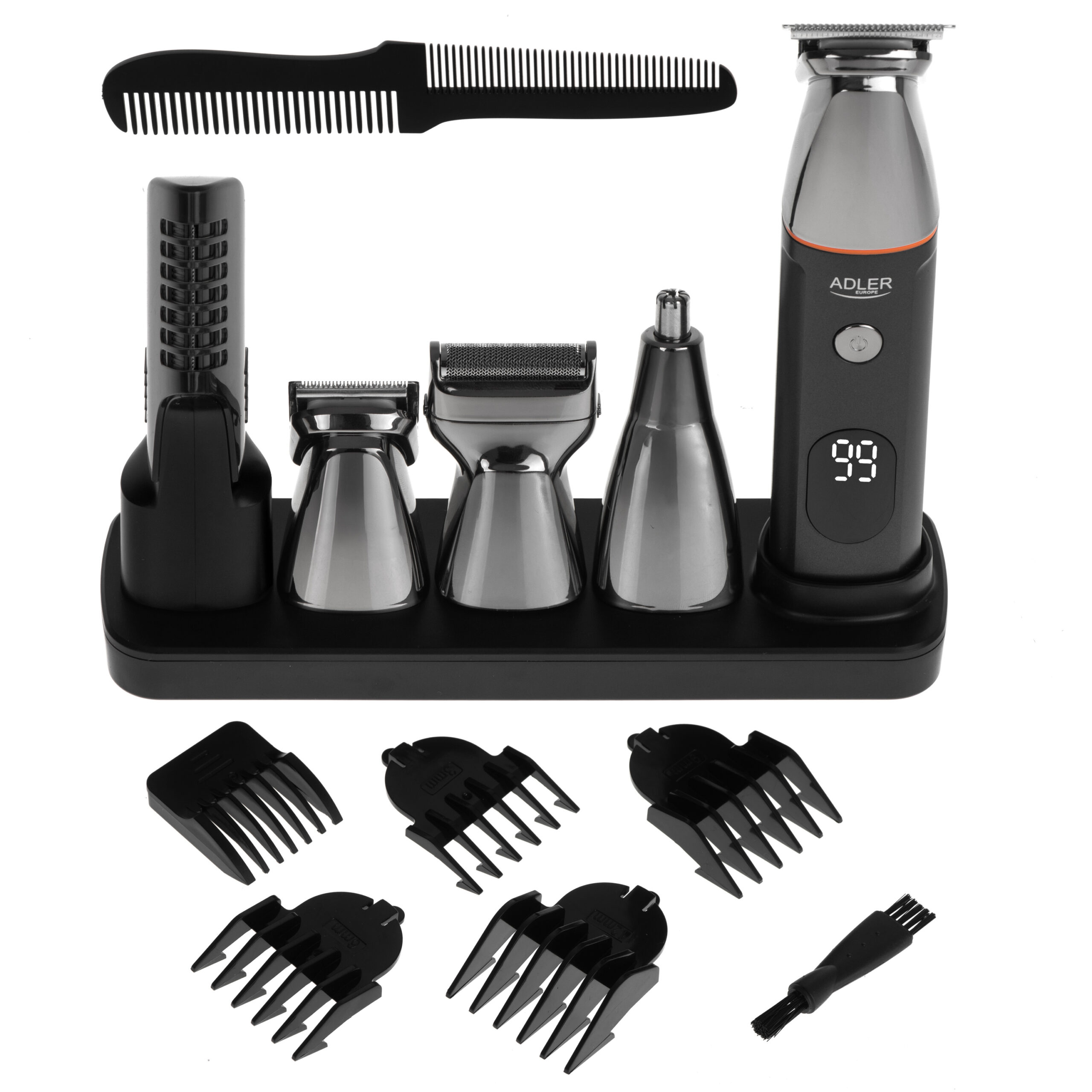 Adler | 5in1 Men’s Grooming Kit | AD 2946 | Cordless | Number of length steps 4 | Black/Stainless Steel - Image 4