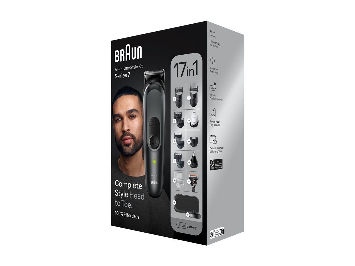 Braun | 17-in-1 Multi-grooming Style Kit | MGK7491 | Cordless | Number of length steps 13 | Grey - Image 3