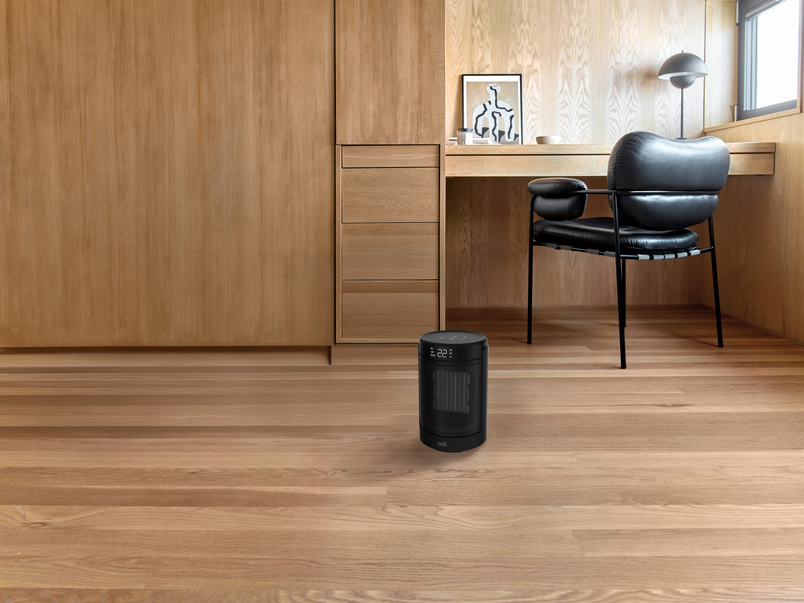 Mill FH1500BLACK | Ceramic fan heater | 1500 W | Suitable for rooms up to 22 m² | Black - Image 6