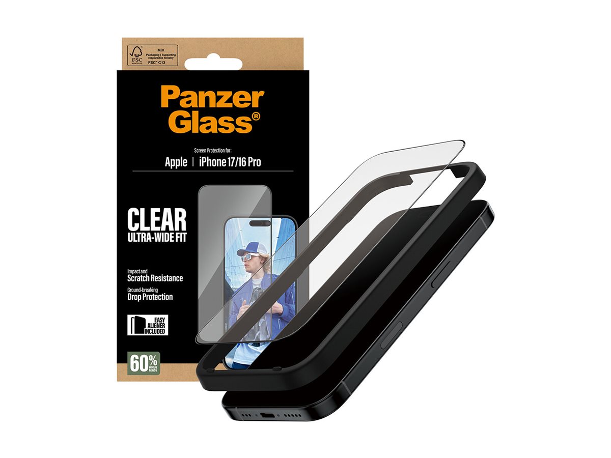 PanzerGlass Screen protector | Apple | iPhone 16 Pro/iPhone 17 | Glass | Transparent | Ultra-Wide Fit w. EasyAligner - Image 10