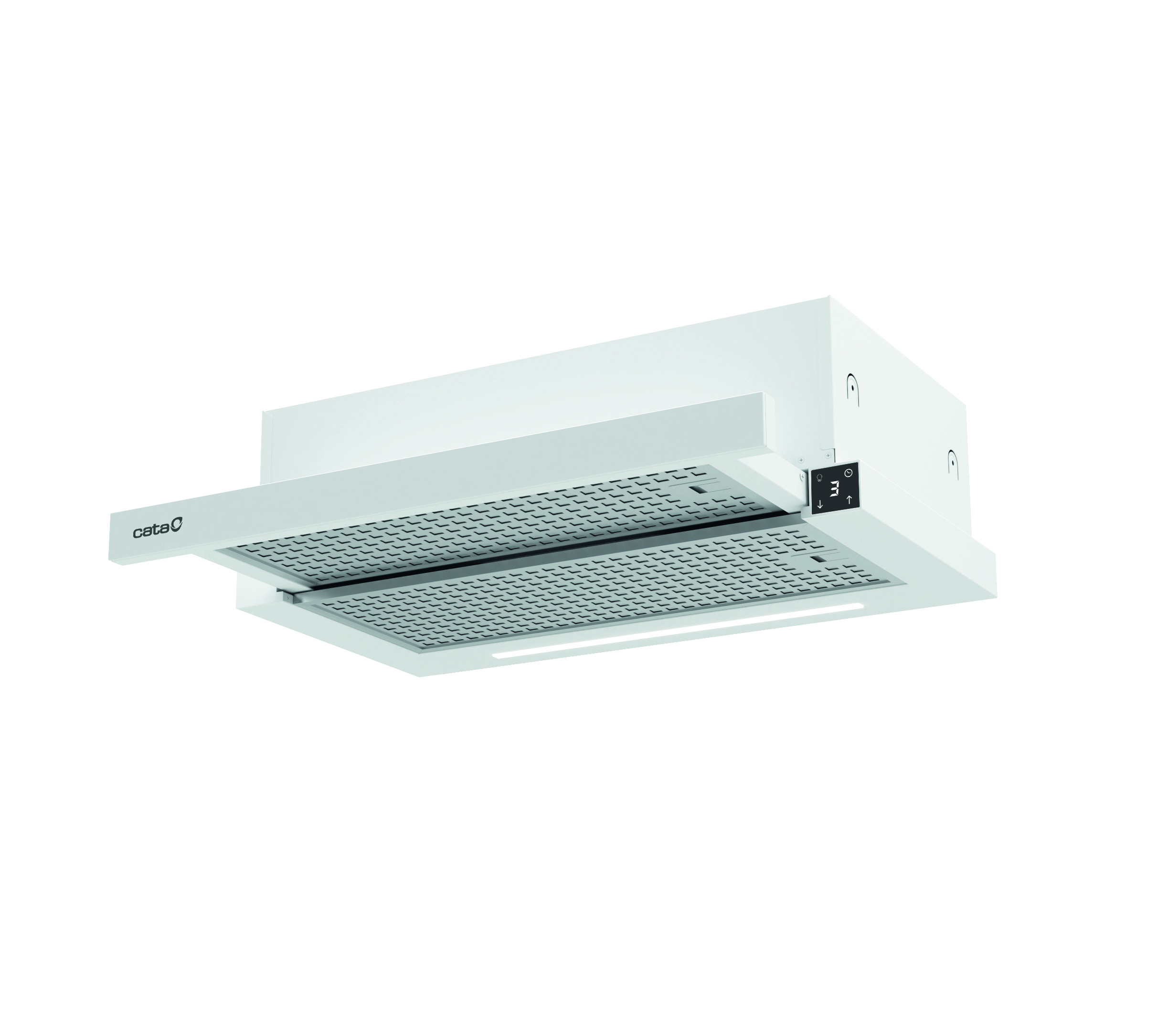 CATA Hood | TFH 6430 GWH | Telescopic | Energy efficiency class A+ | Width 59.8 cm | 391.5 m³/h | Electronic | LED | White