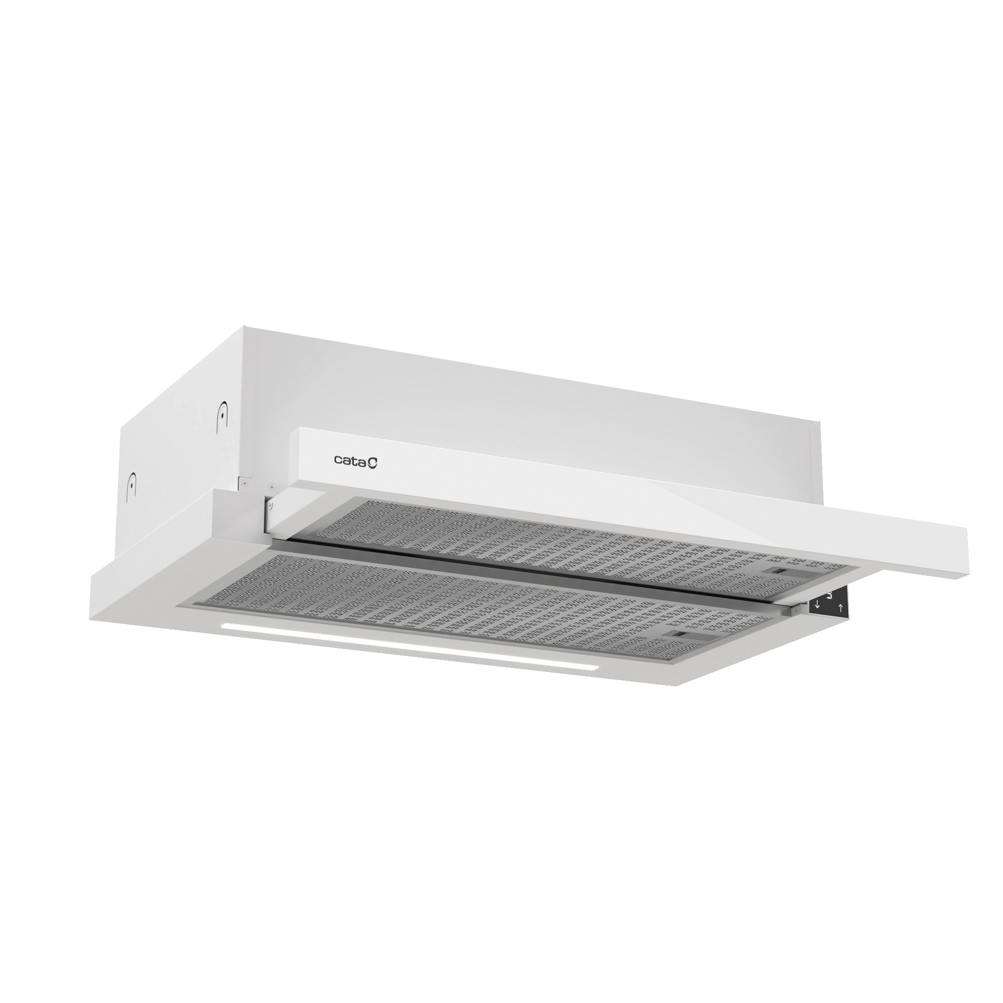 CATA Hood | TFH 6430 GWH | Telescopic | Energy efficiency class A+ | Width 59.8 cm | 391.5 m³/h | Electronic | LED | White - Image 2