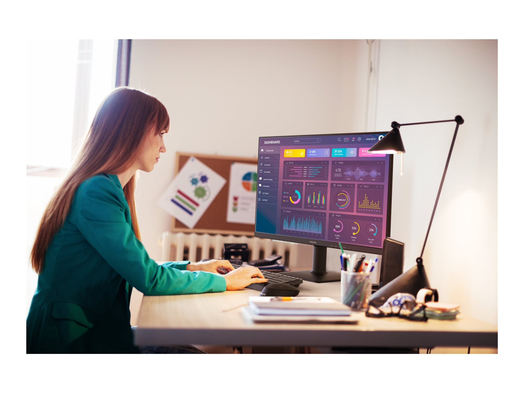 Philips | 27E2N1500L/00 | 27 " | IPS | Quad HD | 16:9 | 75 Hz | 4 ms | 2560 x 1440 pixels | 300 cd/m² | HDMI ports quantity 1 | Black - Image 14