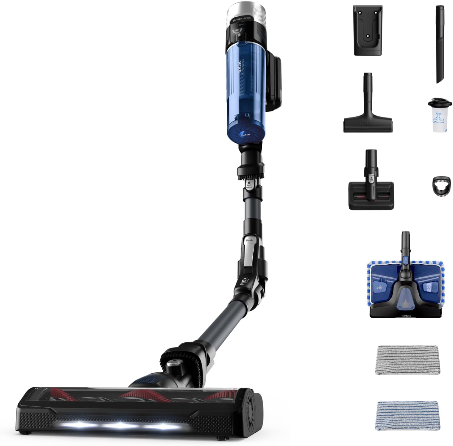 TEFAL Vacuum Cleaner | TY20C7 X-force Flex Aqua | Cordless operating | 250 W | Black/Blue - Image 4