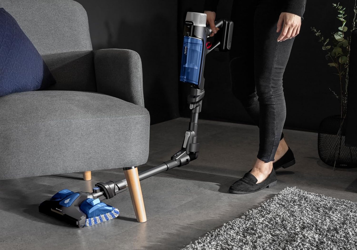 TEFAL Vacuum Cleaner | TY20C7 X-force Flex Aqua | Cordless operating | 250 W | Black/Blue - Image 6