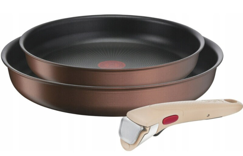 TEFAL | Frypan set | L7609053 Ingenio Eco Respect | Frying | Diameter 24/28 cm | Suitable for induction hob | Removable handle | Brown