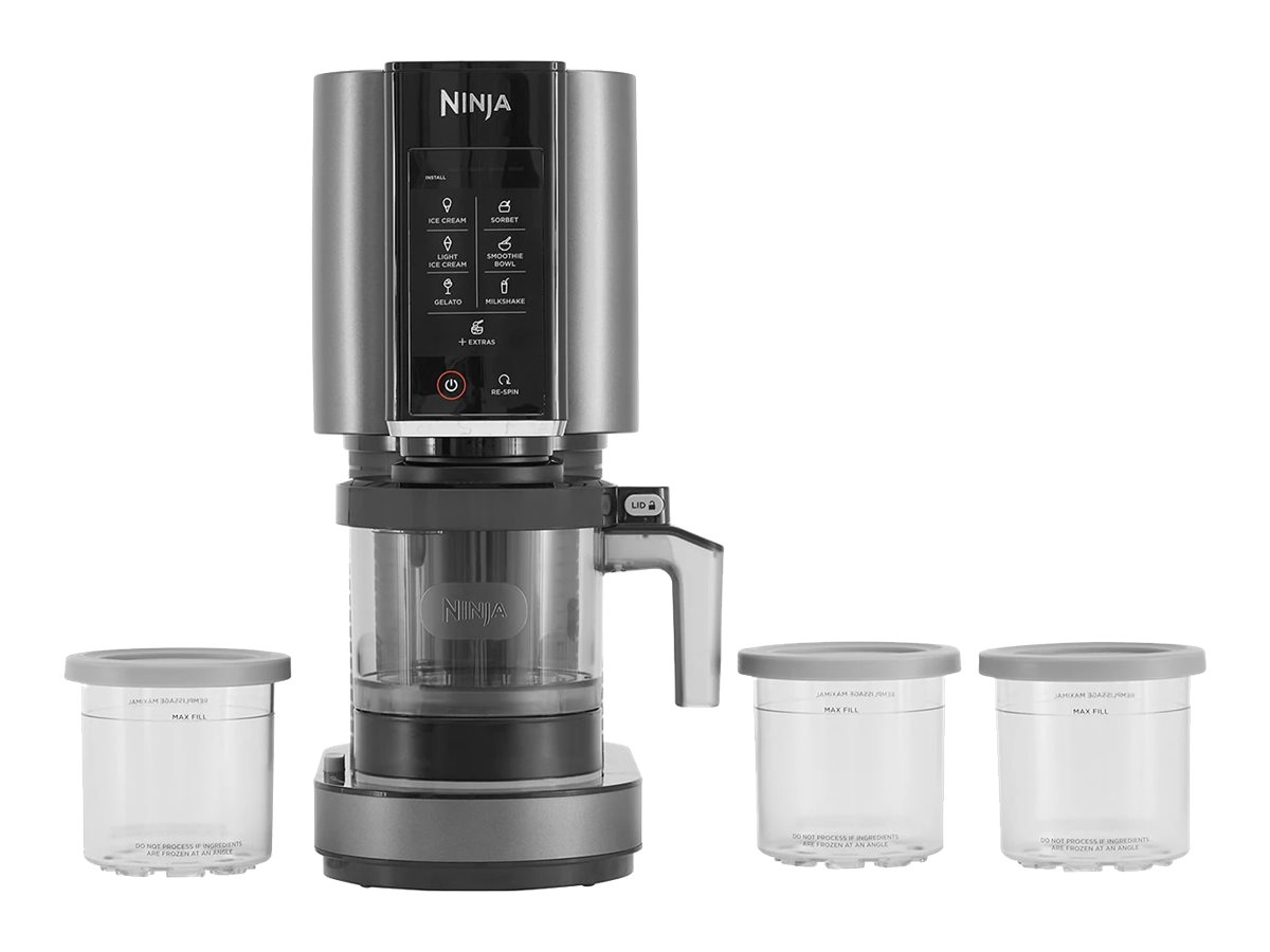 NINJA | Ice Cream Maker | NC300EU | Power 800 W | Capacity 3 x 0.473 L | Black/Grey - Image 6