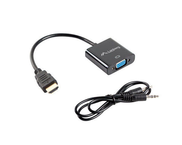Lanberg HDMI, Mini Jack 3.5 mm, VGA Adapter | AD-0017-BK | 20 m