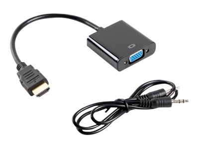 Lanberg HDMI, Mini Jack 3.5 mm, VGA Adapter | AD-0017-BK | 20 m - Image 2