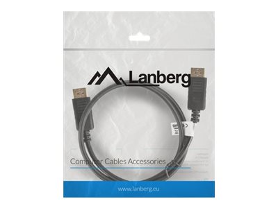 Lanberg DisplayPort Cable 19 Pin V1.2 4K, 1M | CA-DPDP-10CC-0010-BK | DisplayPort to DisplayPort - Image 7
