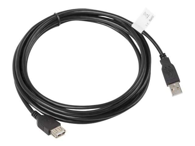 Lanberg USB-A 2.0 Cable, 3 m | CA-USBE-10CC-0030-BK | USB Type-A to USB Type-A - Image 2