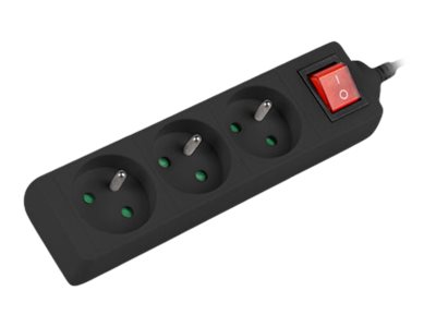 Lanberg Cable Power Strip, 3X French Outlets with Switch, Quality-Grade Copper, 1.5 m | PS1-03E-0150-BK - Image 4