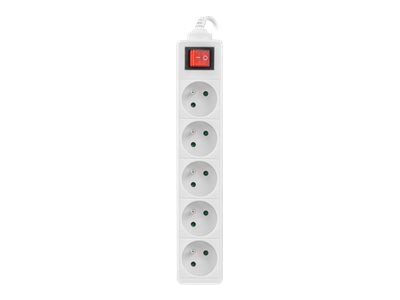Lanberg Cable Power Strip, 5X French Outlets with Switch, Quality-Grade Copper, 3 m | PS1-05E-0300-W - Image 6