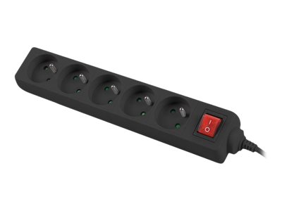 Lanberg Cable Power Strip 3M 5X French Outlets with Switch, Quality-Grade Copper | PS1-05E-0300-BK - Image 2