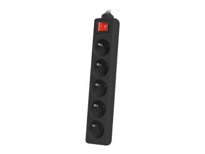 Lanberg Cable Power Strip 3M 5X French Outlets with Switch, Quality-Grade Copper | PS1-05E-0300-BK - Image 4