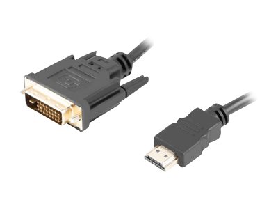 Lanberg HDMI to DVI-D Cable Dual Link with Gold-Plated 4K Connectors | CA-HDDV-20CU-0018-BK | HDMI to DVI-D | 1.8 m - Image 2