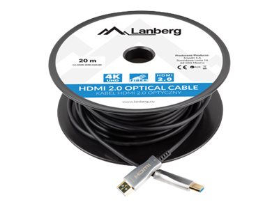 Lanberg HDMI V2.0 Cable | CA-HDMI-20FB-0200-BK | HDMi to HDMI | 20 m - Image 2