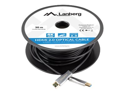 Lanberg HDMI V2.0 Cable | CA-HDMI-20FB-0300-BK | HDMI to HDMI | 30 m - Image 2