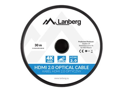 Lanberg HDMI V2.0 Cable | CA-HDMI-20FB-0300-BK | HDMI to HDMI | 30 m - Image 4