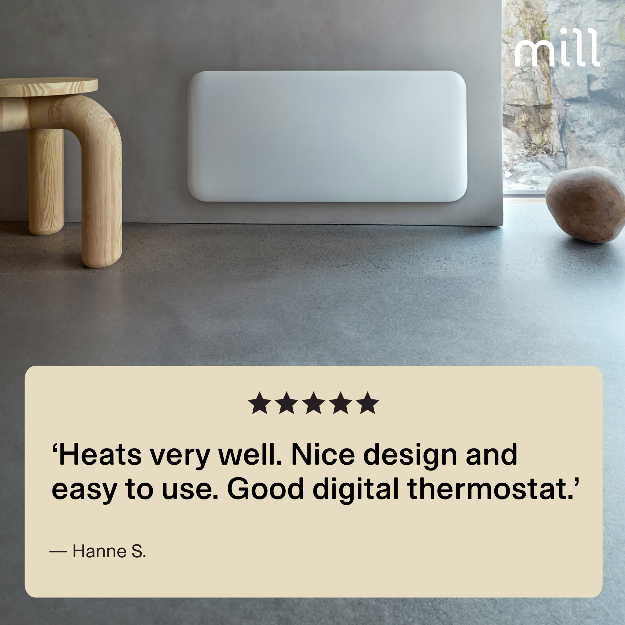 Mill | Heater | IB900DN Steel | Panel Heater | 900 W | Number of power levels 1 | Suitable for rooms up to 11-15 m² | White | N/A - Image 12