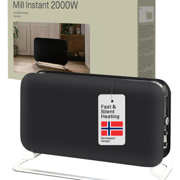 Mill | Heater | SG2000LED | Convection Heater | 2000 W | Number of power levels 3 | Suitable for rooms up to 5-20 m² | Black