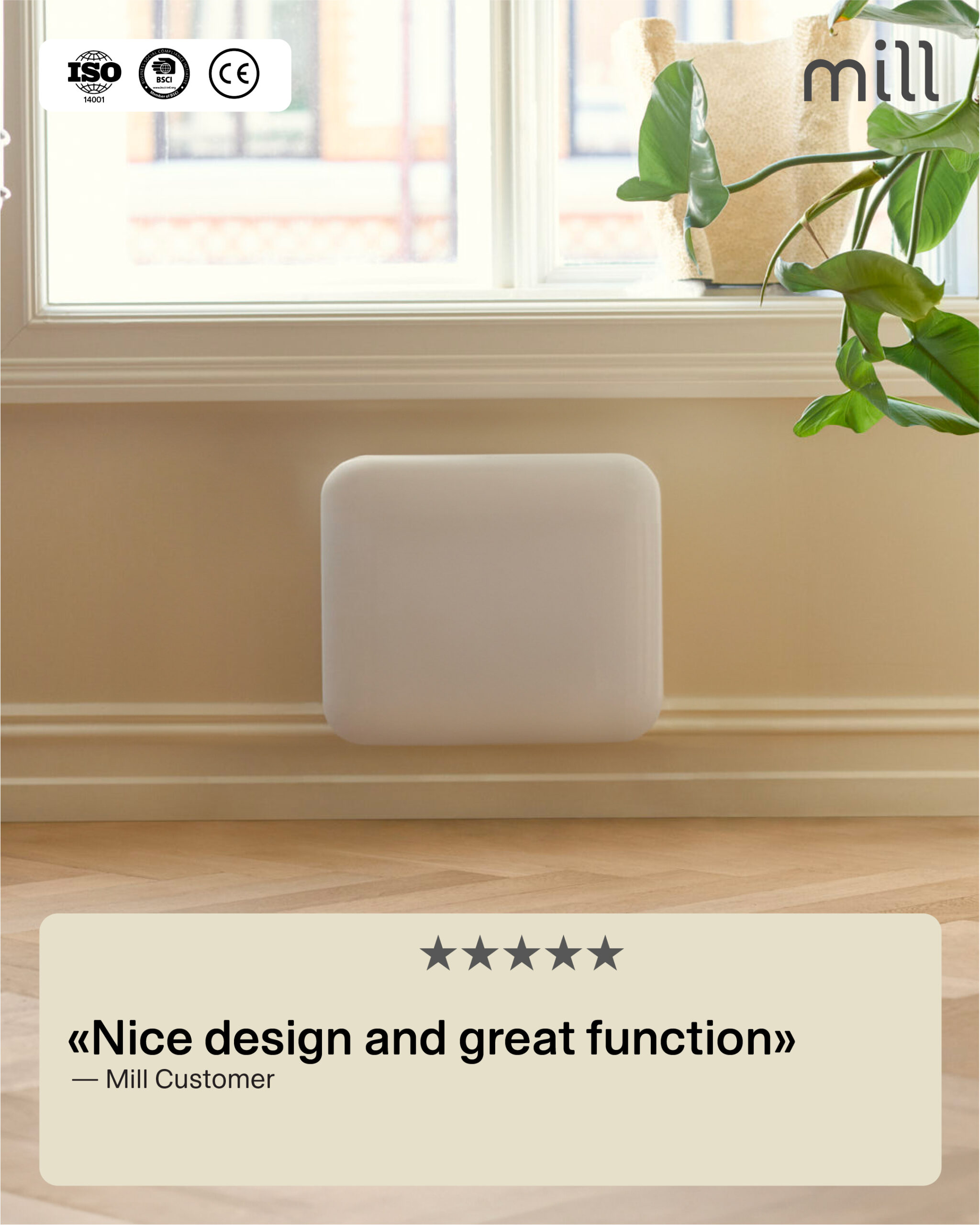 Mill | Heater | IB250 Steel | Panel Heater | 250 W | Number of power levels 1 | Suitable for rooms up to 2-5 m² | White - Image 8